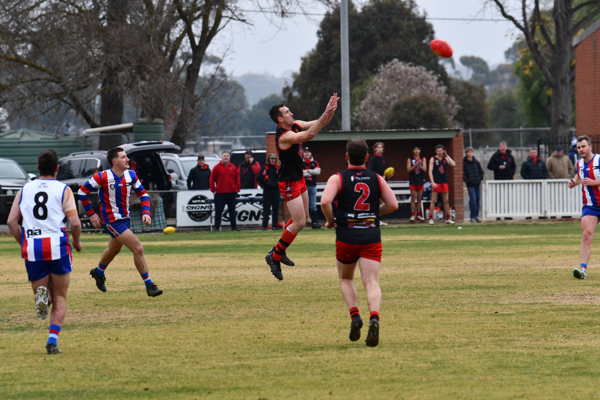 Jackson Bowen marshalled the air across the ground for Carisbrook, taking some big marks.