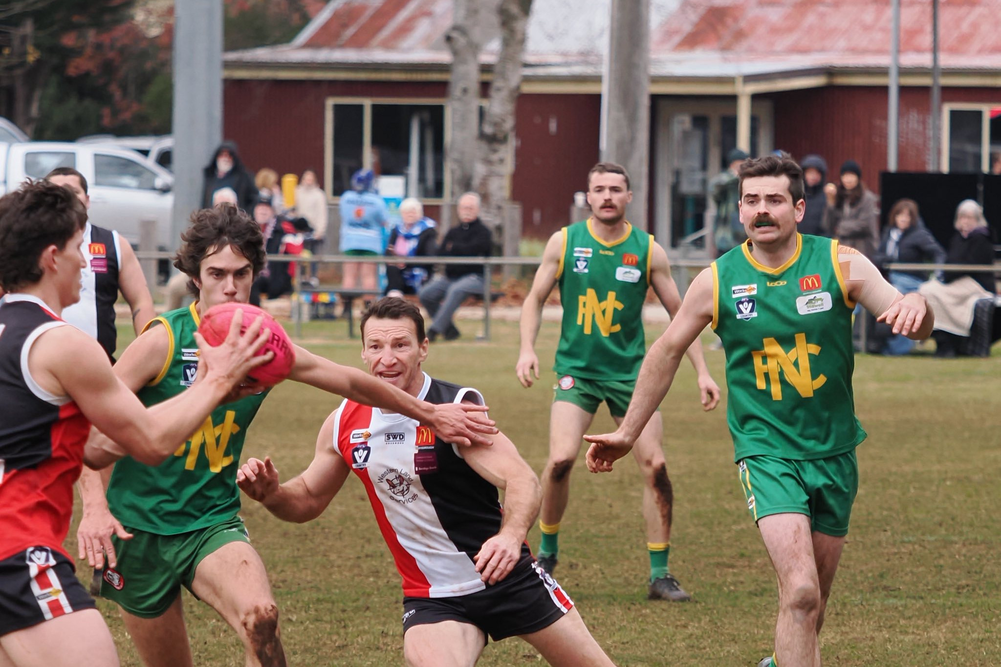 Brent Harvey made his Trentham debut in the Saints dominant win over Navarre. Photo: Supplied.