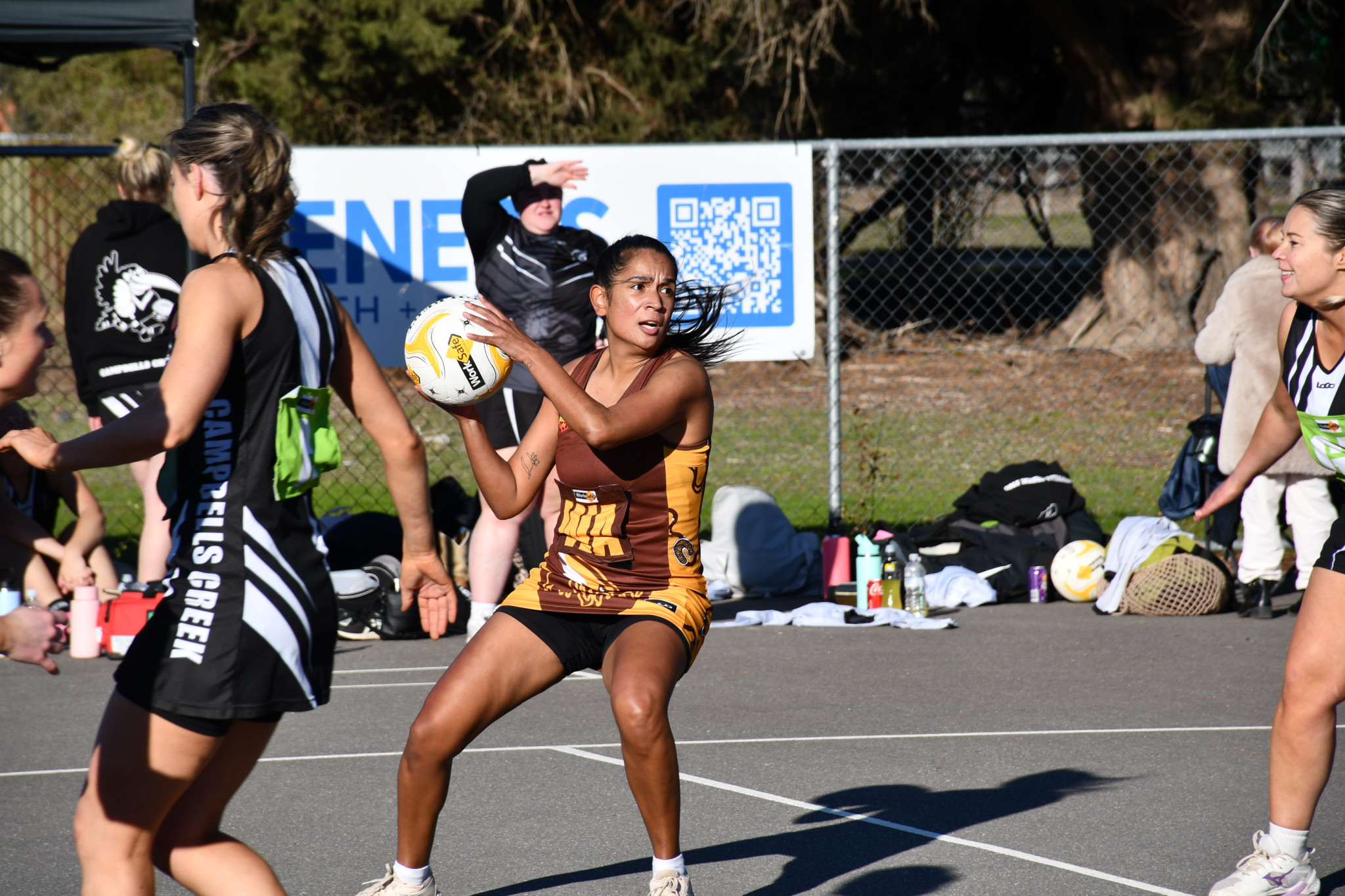 Shianne Milera conducting a Talbot attack in their win over Campbells Creek.