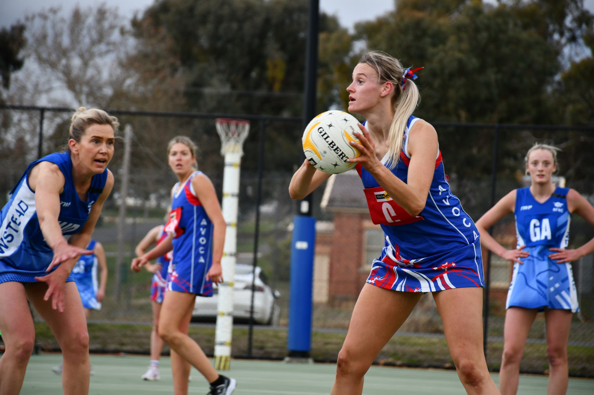 Faith McKenzie was a brilliant conductor in the midcourt for Avoca on Saturday.