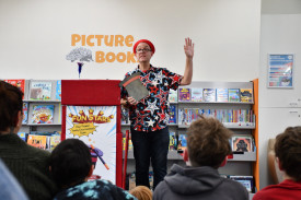 Nearly 70 people came to see Mister Mike at the Maryborough Library on Tuesday afternoon.