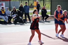 Mahli Stone in Carisbrook’s win over Dunolly in the under 17s.