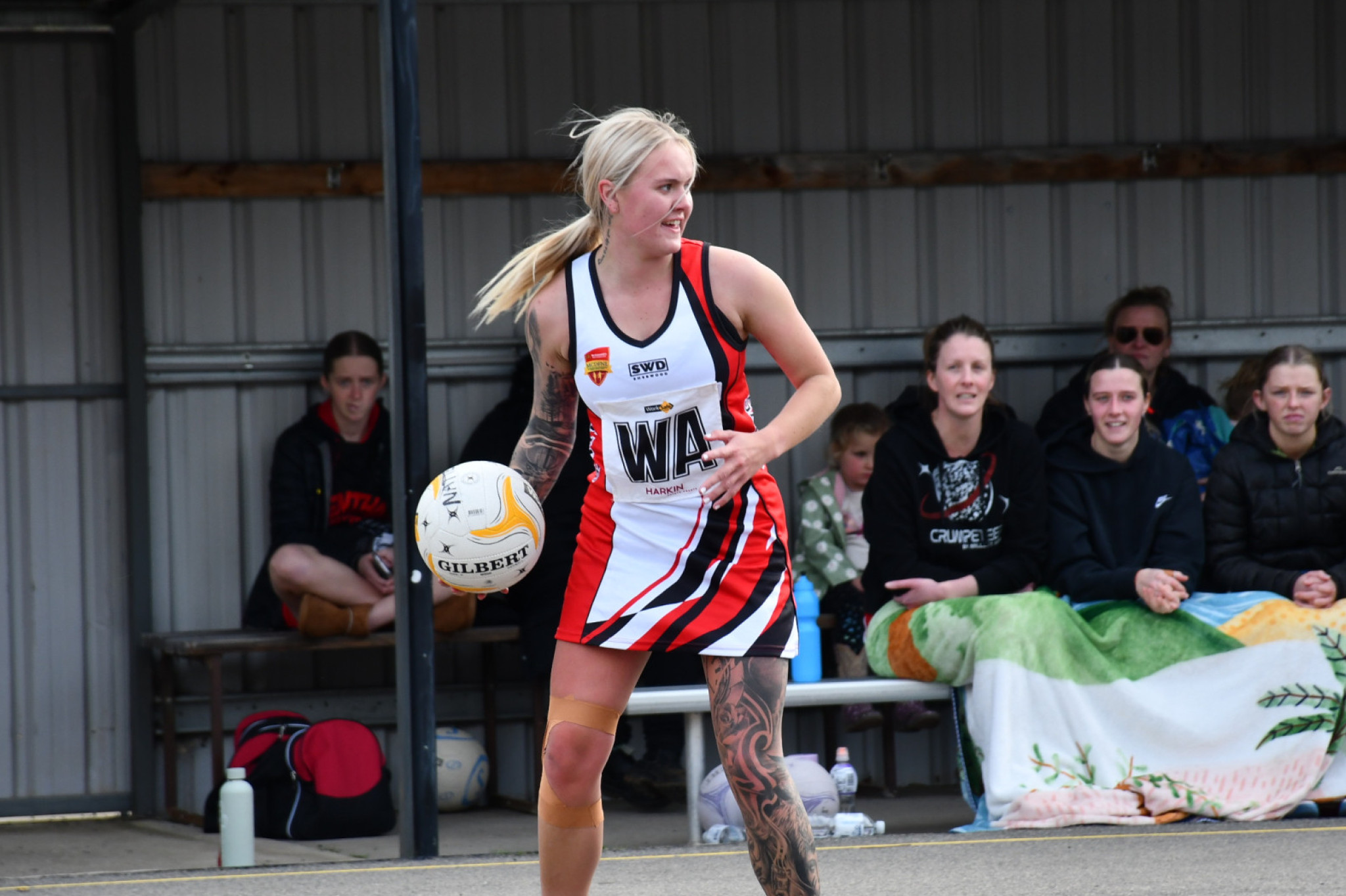 Carly Elderfield looks to move Trentham forward.