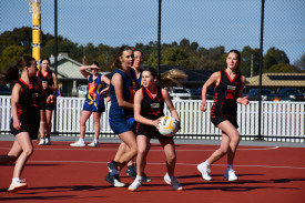 Lexey Hoober aims to move the Redbacks forward in the under 15s netball.
