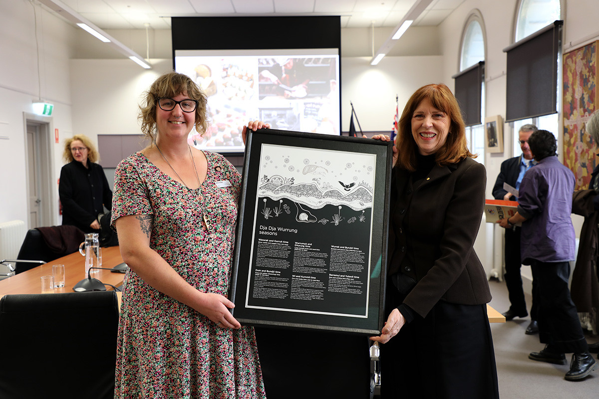 Mount Alexander Shire mayor Rosie Annear and her Excellency Professor the Honourable Margaret Gardner, Governor of Victoria.