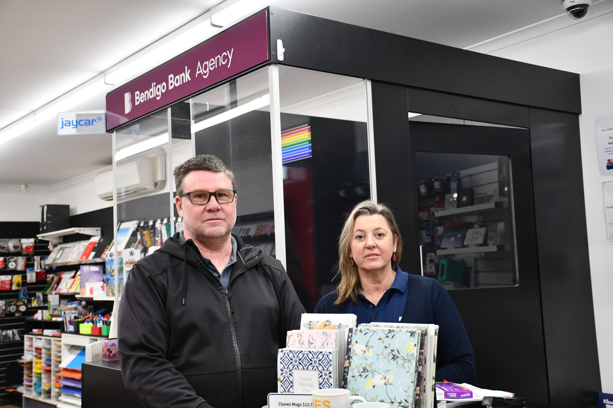 The Clunes newsXpress, owned by Craig and Cynthia Drewer, will be one of many businesses around the country affected by Bendigo Bank agency closures.