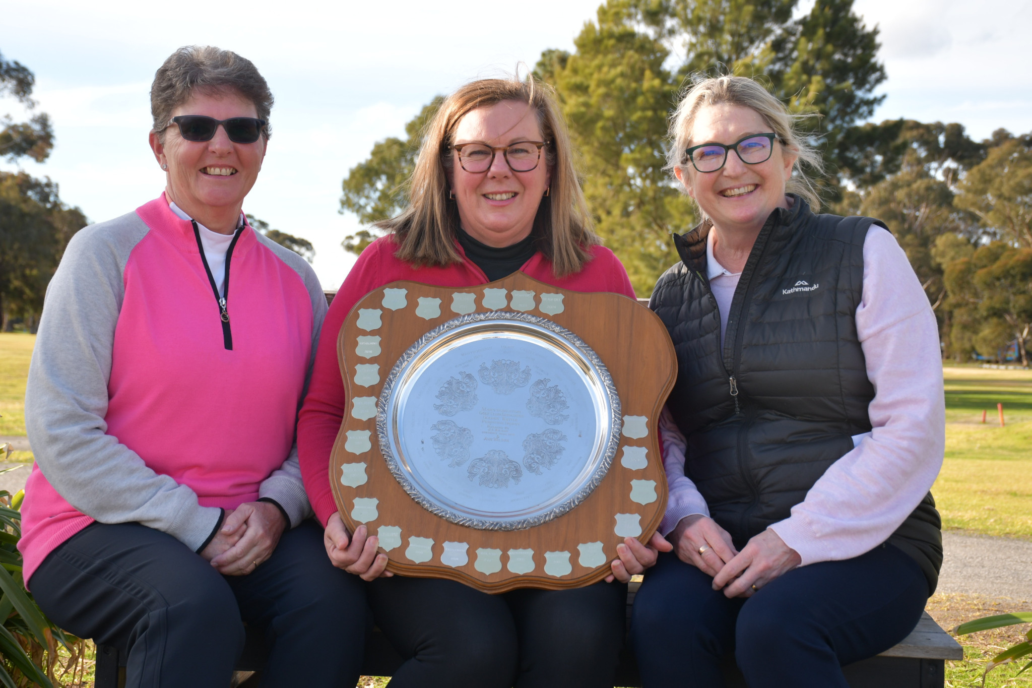 The winning Port Fairy Golf Club team: Tracey Dark, Louise Cameron and Jennifer Hermann.