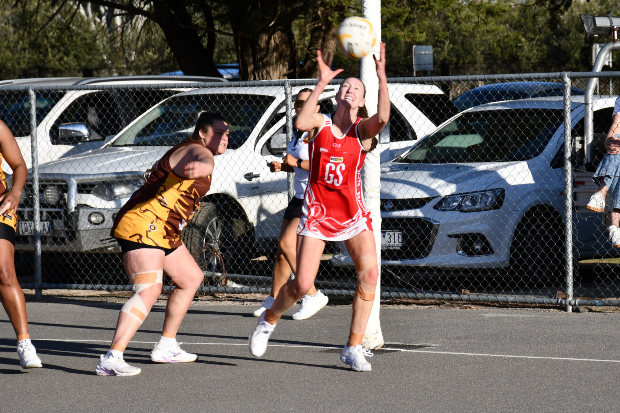 Emma Ryan collects an entry pass on her way to reaching 1000 goals for the 2025 season against Talbot.