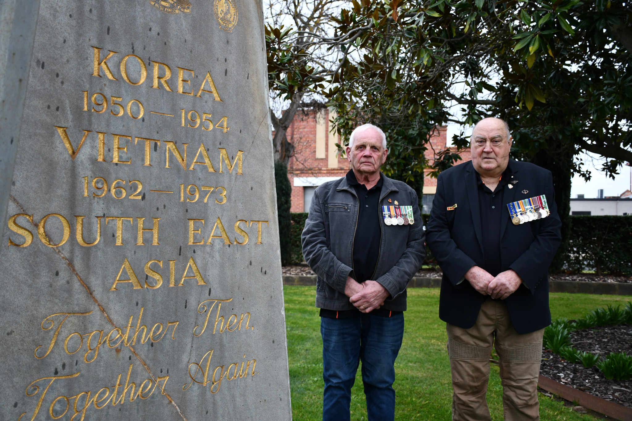 A half century on from the Vietnam War, it still casts a shadow on Lee Turton and Danny McIver's lives as they call on the community to remember.