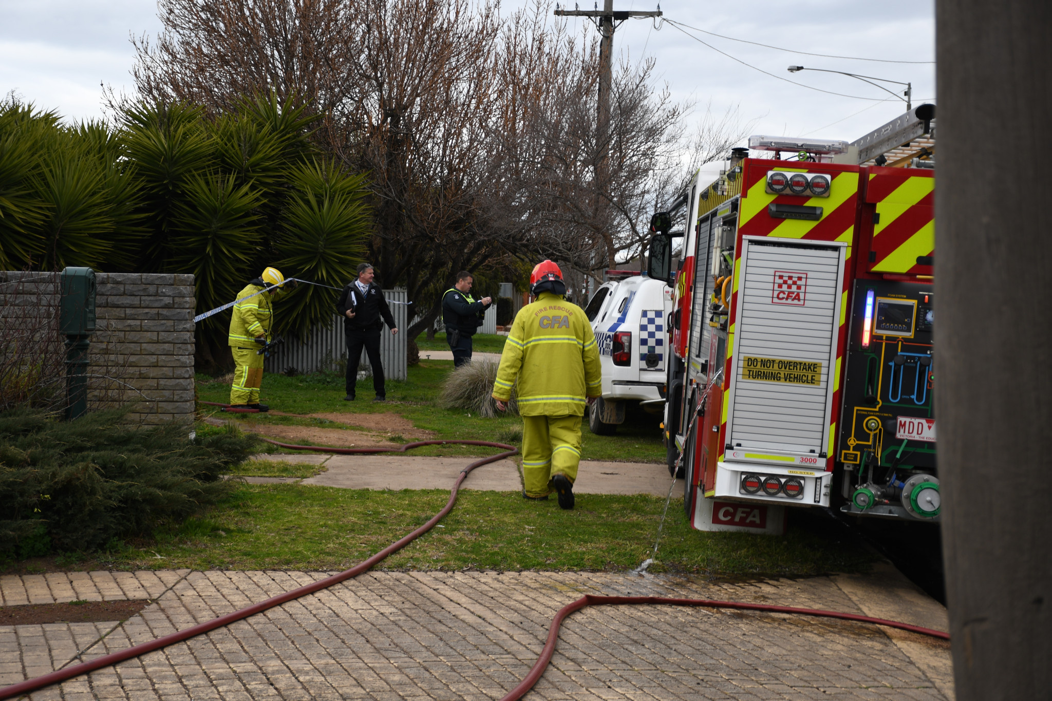 Emergency services remained on scene in the hours after the fire started to determine what caused the blaze.
