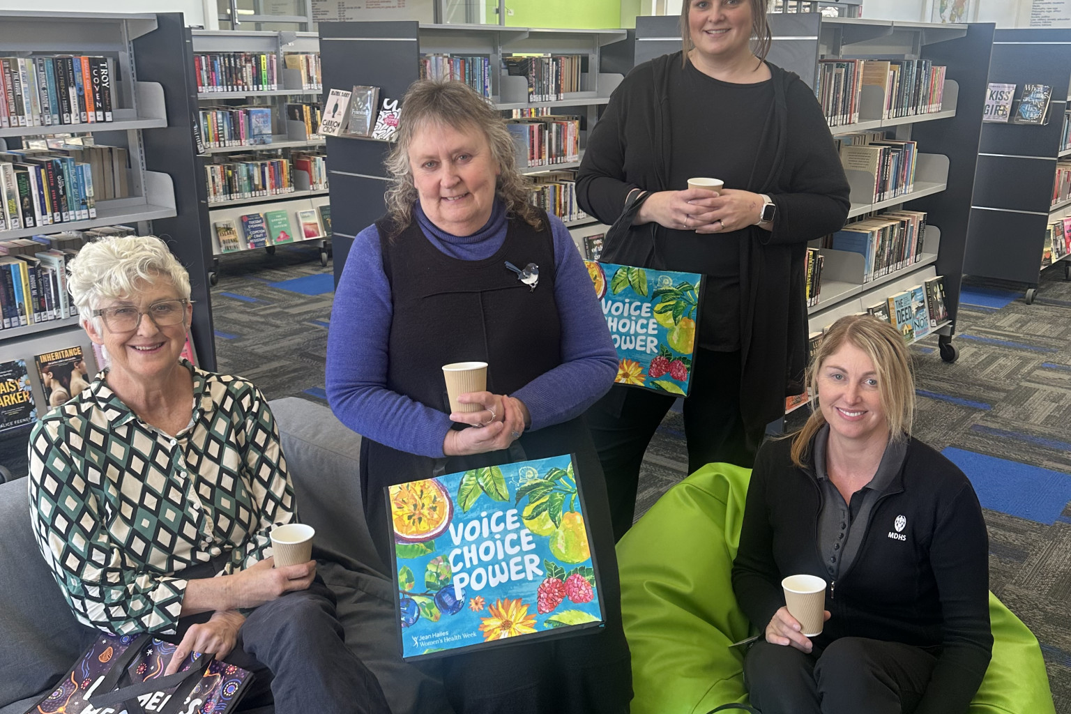 Sarah Grundy, Maree Stephenson, Bec Clark and Nicole Powers encourage local women to say yes to their health by joining a drop-in session.