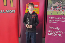 Football under 11.5 best and fairest, Jai Sheldon.