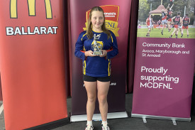 Netball 11 and under best and fairest, Kaylee Collins.