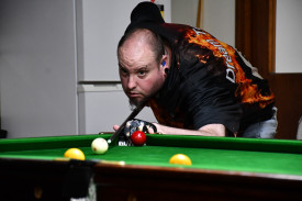 Paul Gibbens helped take the result for Highland Tartans.