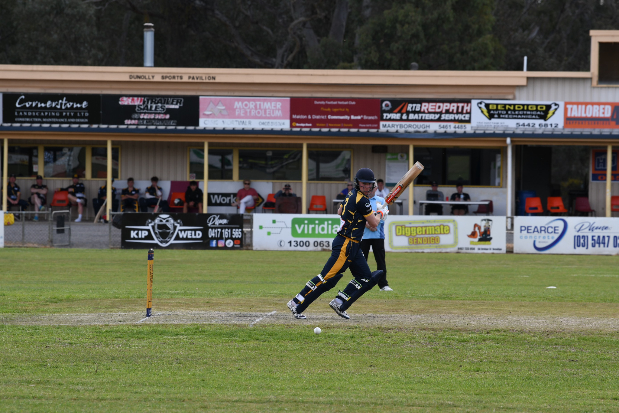 Tom Hart cuts the ball away in Laanecoorie Dunolly’s victory over Clunes.