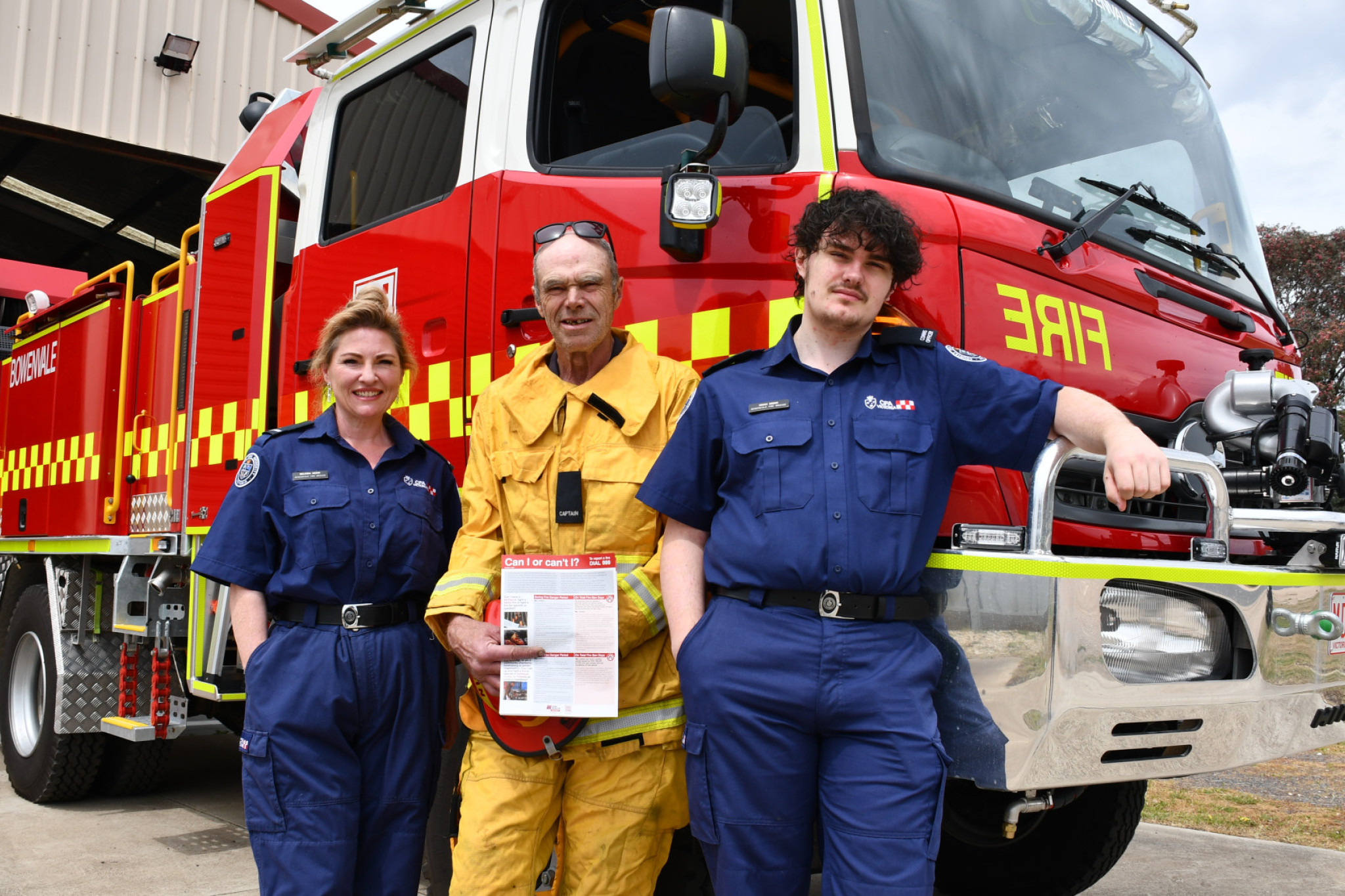 Belinda, Allan and Noah Monk are encouraging residents to get involved in this weekend’s open day and Get Fire Ready event.