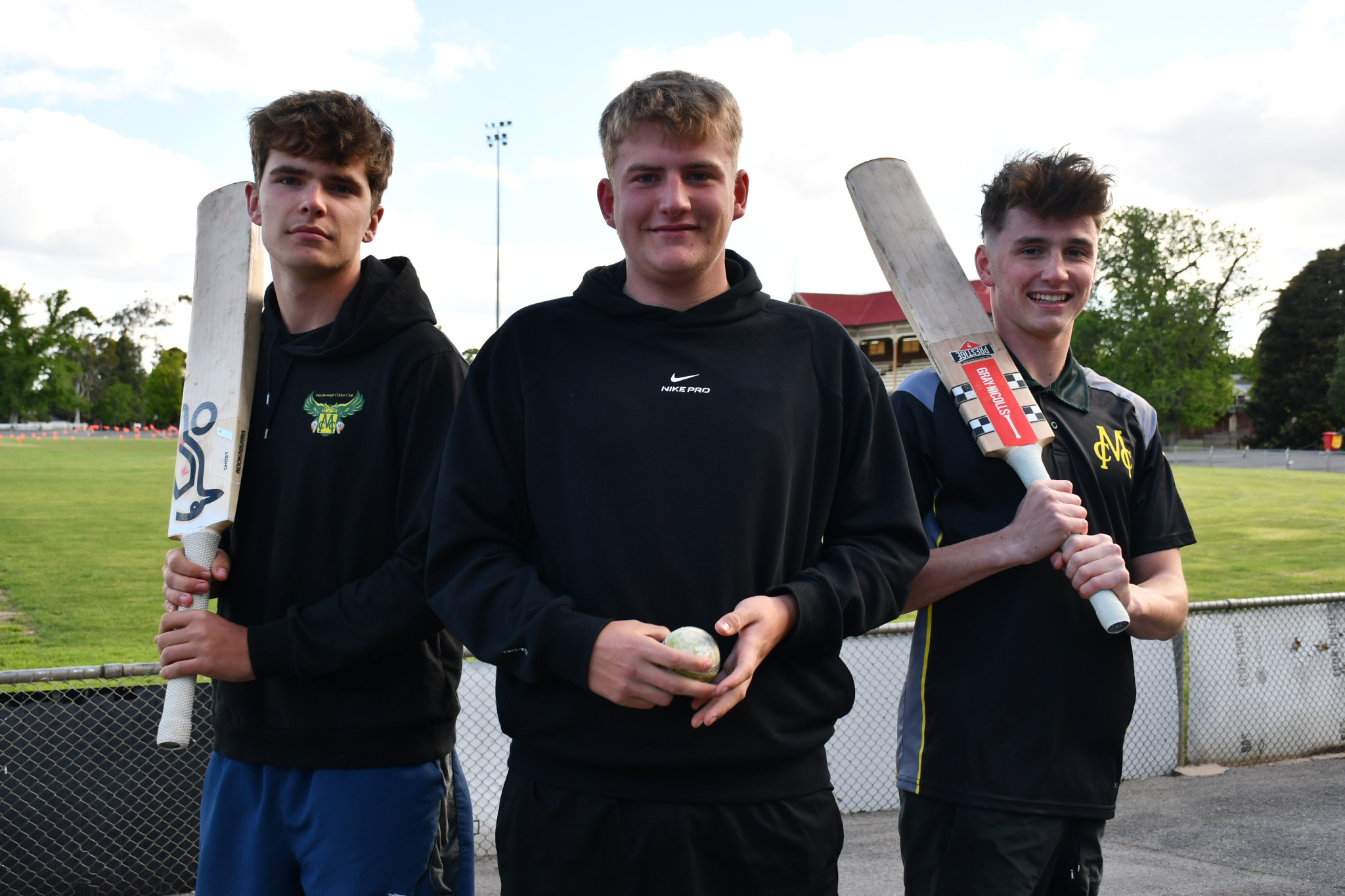 Oliver Bennett, Elliot Ashburn and Alex Burrow have quickly become key contributors for the Maryborough Cricket Club.