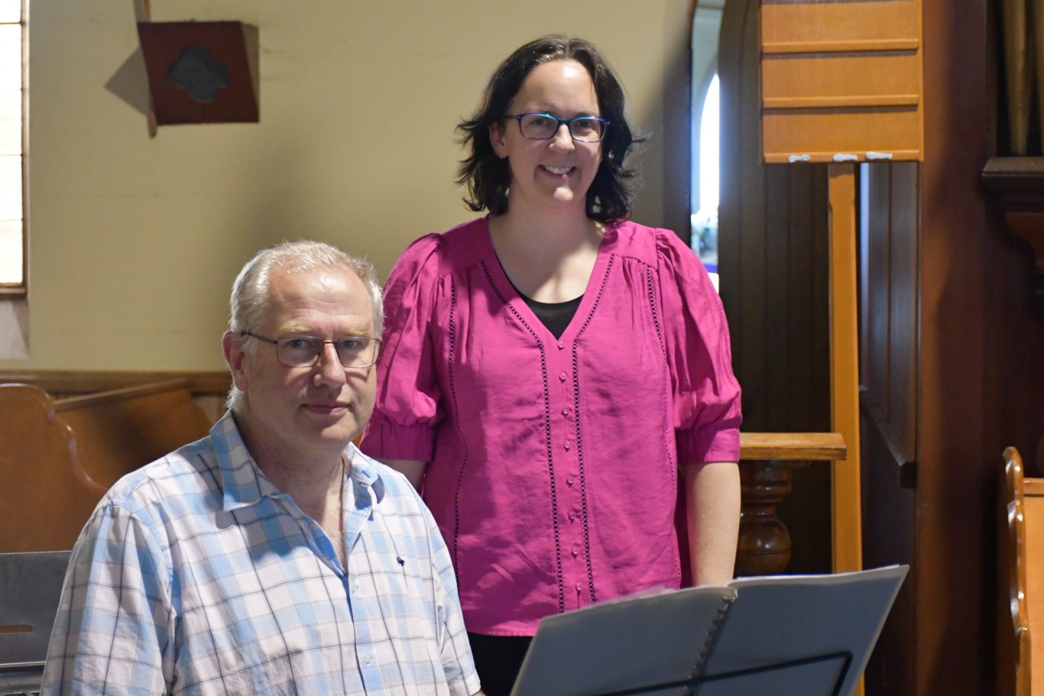 Locals Gavin Cuff and Natalie Wardrop have spent weeks rehearsing for this year’s Christmas Concert. 251125 13