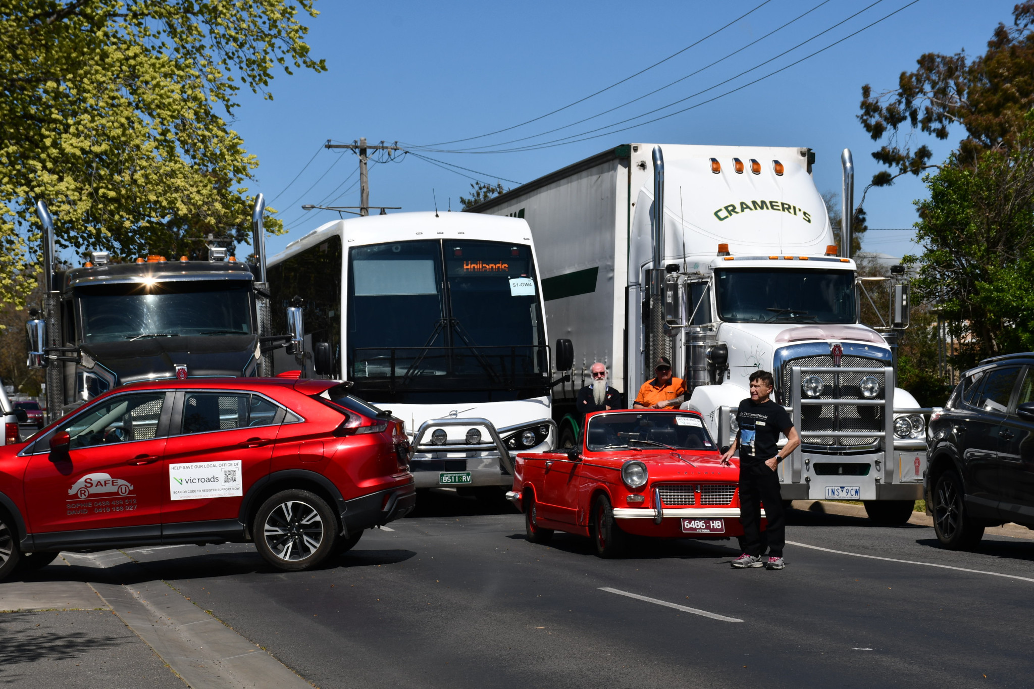 Protesters blockaded the front of the council offices in September in a bid to secure the VicRoads agency’s future.