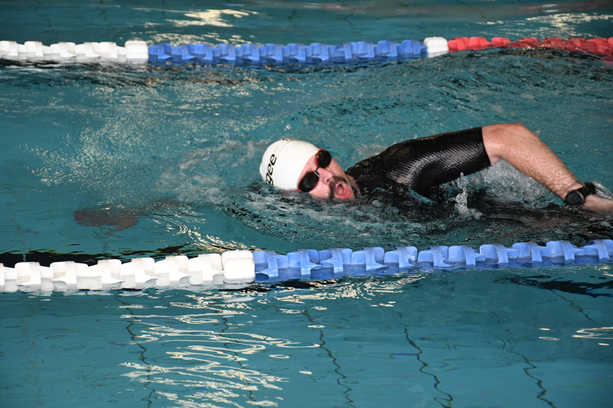 Tyler Beale showed great improvement on the swim leg.