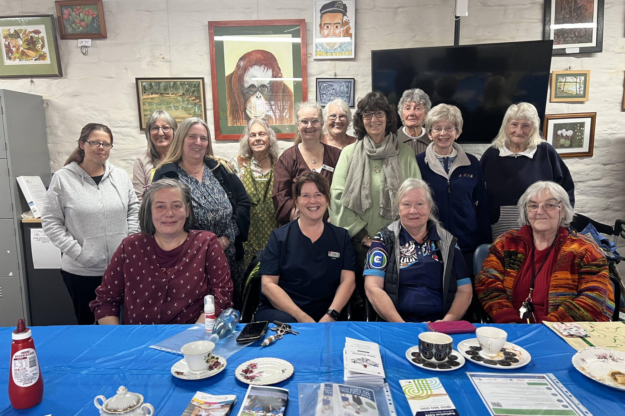 Guests and attendees at the most recent Chatty Cafe session, with district nurses from the Maryborough District Health Service as guest speakers. Photo: Supplied.