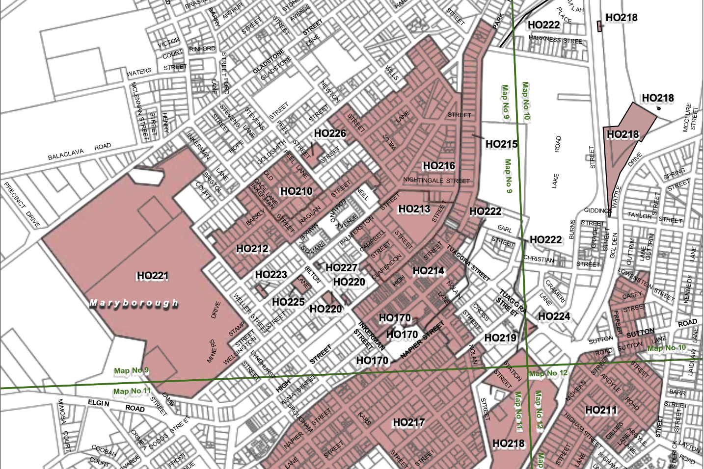 Instead of one blanket heritage overlay, the review proposed a series of heritage overlays for Maryborough.