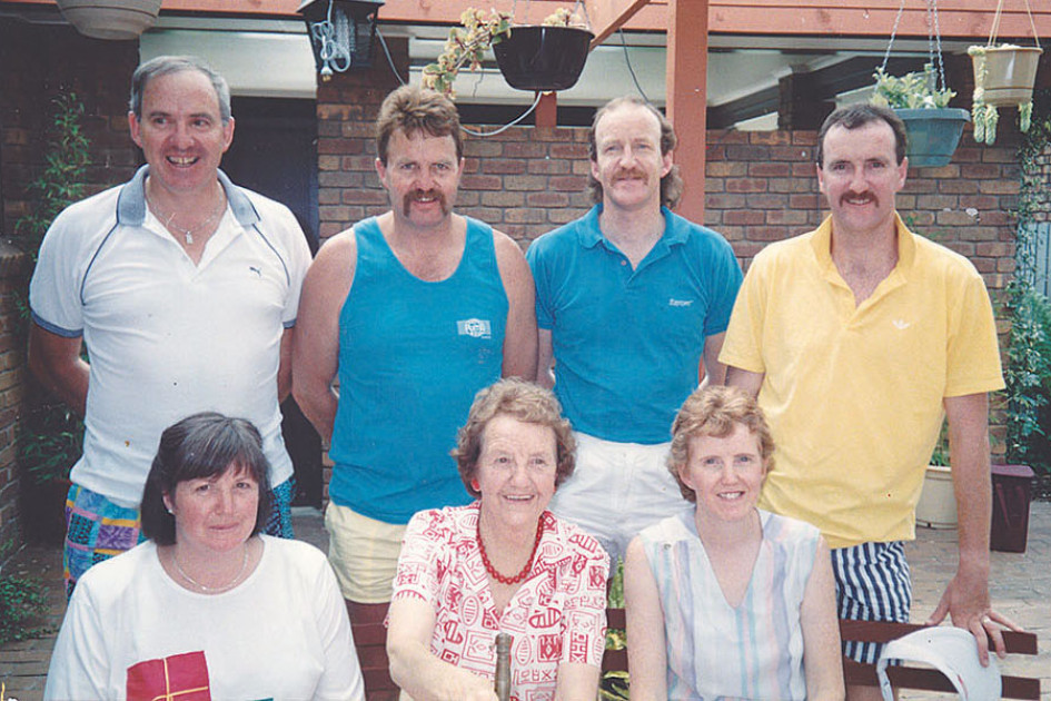 The Egan family - pictured back row from left, Peter, Bob, Chris, Michael, front row: Lauren, Ada and Patricia.